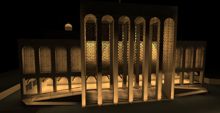 Architectural facade lighting concept